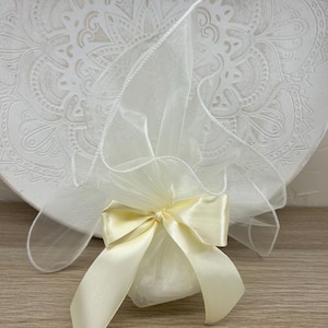 40 Bomboniere trasparenti Bomboniere per matrimonio, battesimo, souvenir greci con koufeta Regali per gli ospiti del battesimo con bordi arrotolati