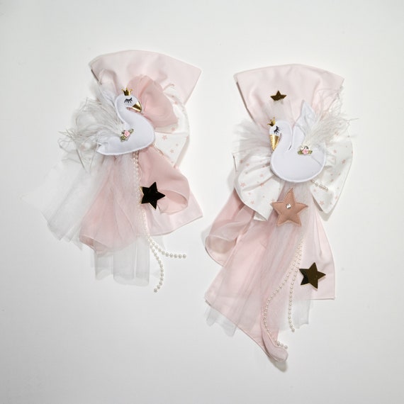 Vela de cisne y lazo para bolso Decoraciones de bautismo griego Regalos de  bautizo de niña ahijada Ceremonia de la iglesia ortodoxa Accesorios hechos