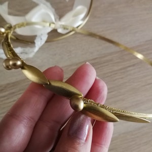 Gold-Olive Hochzeit Kronen Griechisch stefana kyrillischen Paar Tiara Stephana handgemachte Elegante Zeremonie Braut Haarschmuck