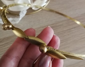 Gold olive wedding crowns Greek stefana orthodox couple tiara Stephana handmade Elegant ceremony Bridal hair accessories