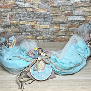 Ghirlanda del piccolo principe, decorazione per vasca da battesimo, fonte battesimale greca, battesimo del neonato, regali unici fatti a mano, cerimonia ortodossa