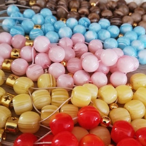 Mini Komboloi favors with cross Baptism thank you guests gifts Wedding souvenirs