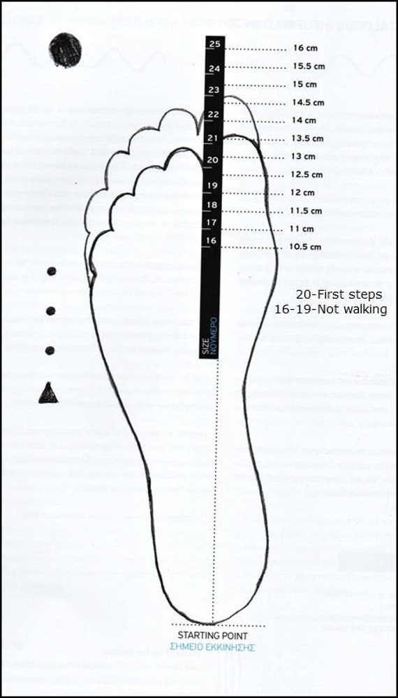 Size 13 Cm Numero Scarpa Taglia Americana Scarpe Corrisponde Cm