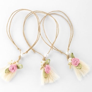 Romantic Rose favorisce bracciali testimone battesimo greco martirika battesimo fatto a mano