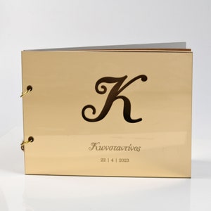 Libro dei desideri in oro personalizzato, regali per battesimo e matrimonio