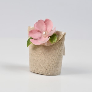 Kleine Tasche Umschlag Blume Gastgeschenke Taufe Hochzeit bomboniere Souvenirs mit koufeta Gäste Geschenke giveaway 6 x 7 cm Handmade