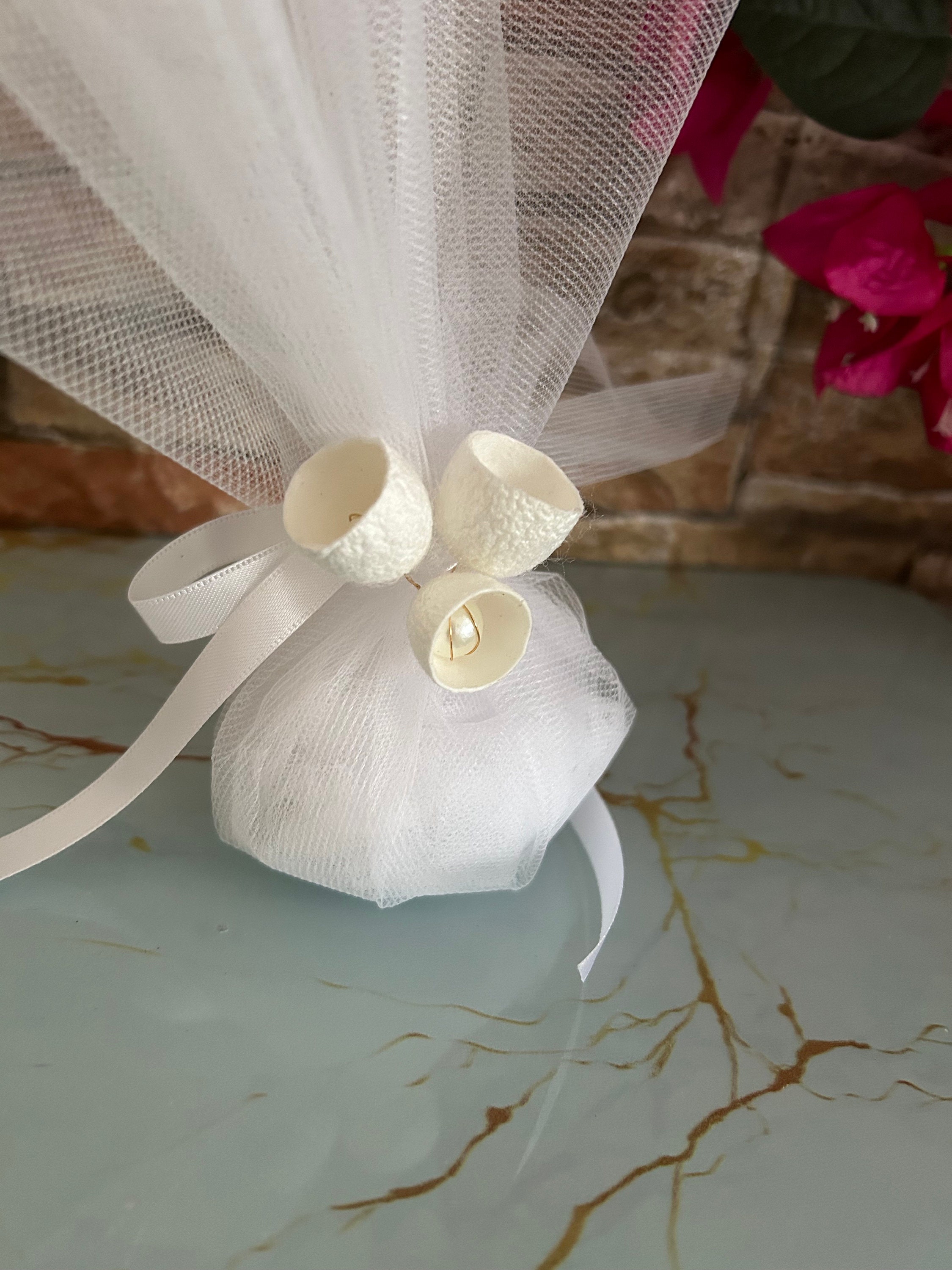 Natural Silk Cocoon With Pearls Favours Wedding Souvenirs Baptism ...