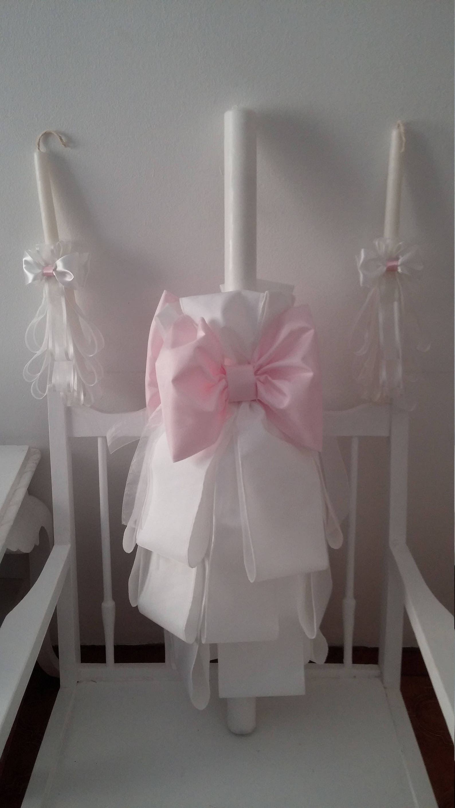 Greek baptism white candles Orthodox baptismal candles Etsy