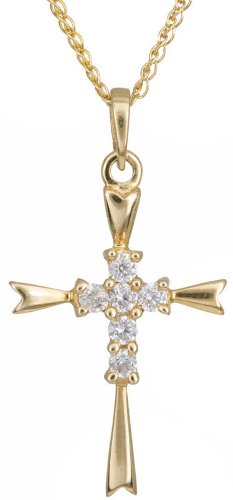 Unique gold cross Greek baptism martyrika Baby martirika Girl christening gift Unique engagement crosses Goddaughter present from godmother image 1