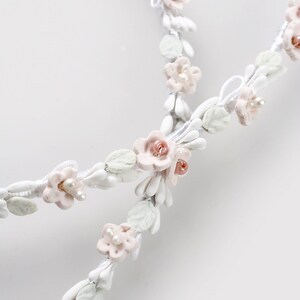 Floral Stefana wedding crowns Greek stefana orthodox wreaths Stephana handmade Pearls stefana wedding ceremony Bridesmaid gifts Couple tiara