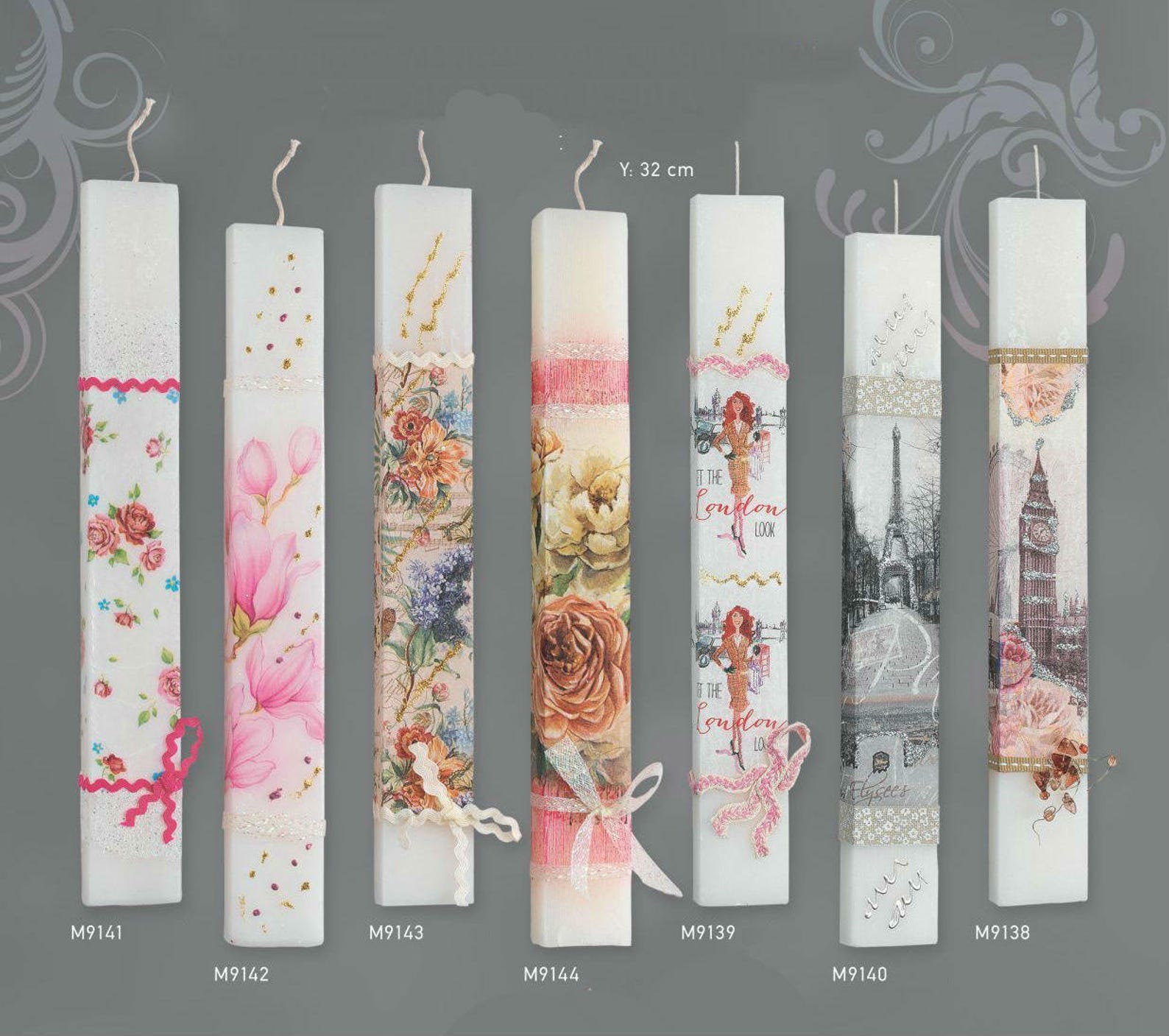 Flat Candles Greek Easter Candles Handmade Easter Candles Etsy