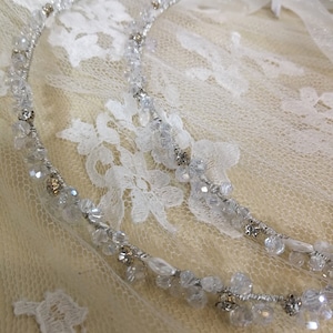 Swarovski Perlen Handgemachte Hochzeit Kronen stefana Glamour fancyfunkeln griechisch kyrillische Hochzeit Braut Haarschmuck Event in Griechenland