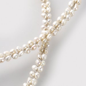 Natural Pearls Stefana wedding crowns Greek orthodox wreaths Stephana handmade White stefana wedding ceremony Bridesmaid gifts Couple tiara