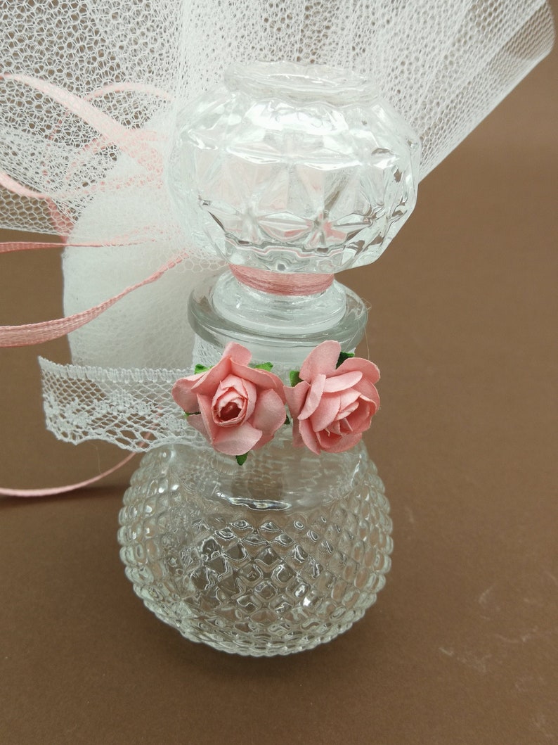 Mini bottles favors unique guests gifts Baptism favors Christening souvenirs Greek bombonieres for guests Giveaway ideas Floral elegant