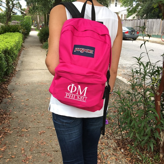 Pink Phi Mu Design Crossbody Bag Teenagers Messenger Bag for Women