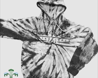 Sorority Black Tie Dye Hooded Sweatshirt - Fancy Bar