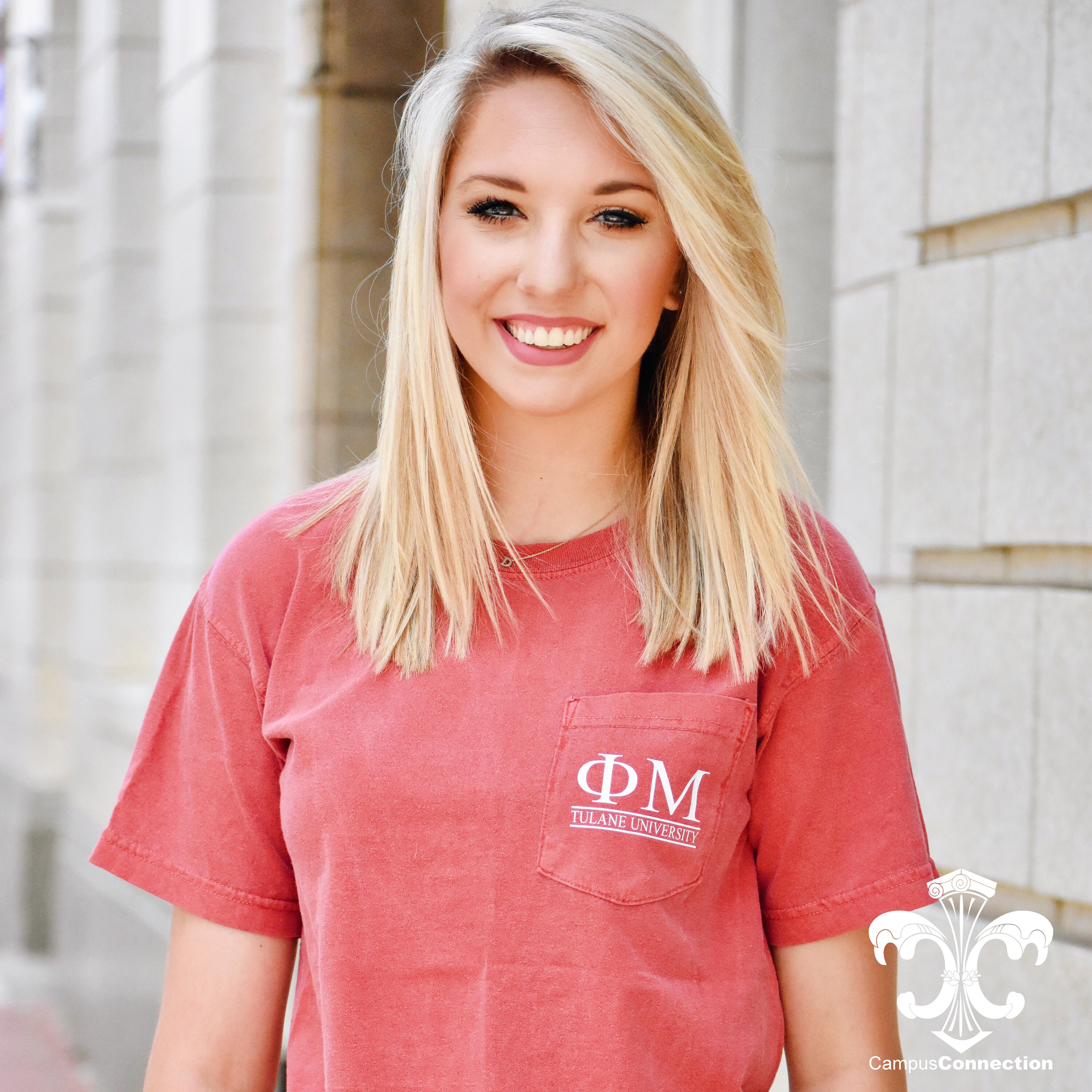 Sorority/School/Team Classic Bar Design Comfort Colors Pocket T-shirt
