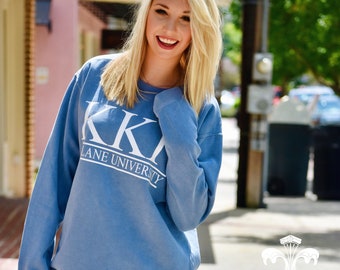 Sorority/School/Team Classic Bar Design Comfort Colors Crewneck Sweatshirt