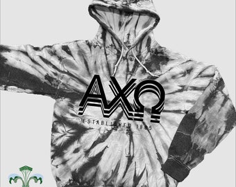 Sorority Black Tie Dye Hooded Sweatshirt - High Impact
