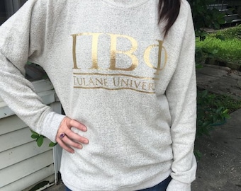 Sorority/School/Team Classic Bar Design Cozy Fleece Sweatshirt