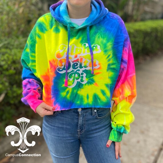tie dye sorority hoodie