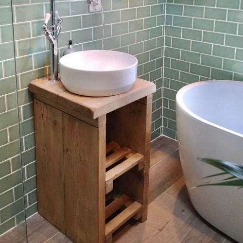 Rustic Bathroom Sink Unit Basin Vanity Wash Stand Rustic Etsy UK