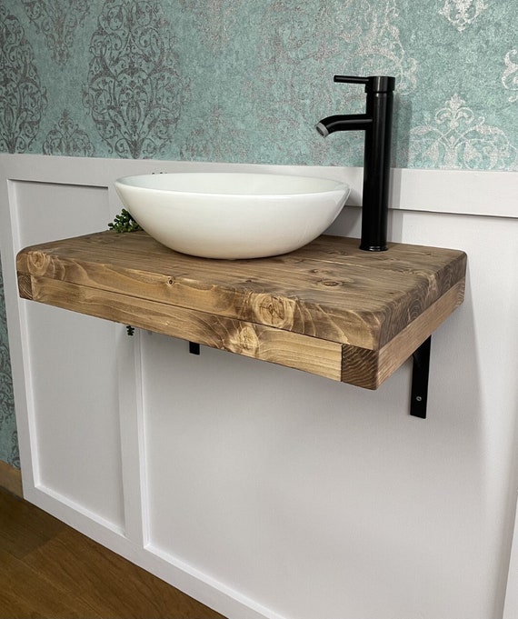 Rustic Washstand Shelf Wash Stand Sink Unit Hand Crafted Rustic