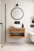 Floating rustic washstand cube shelf + Brackets