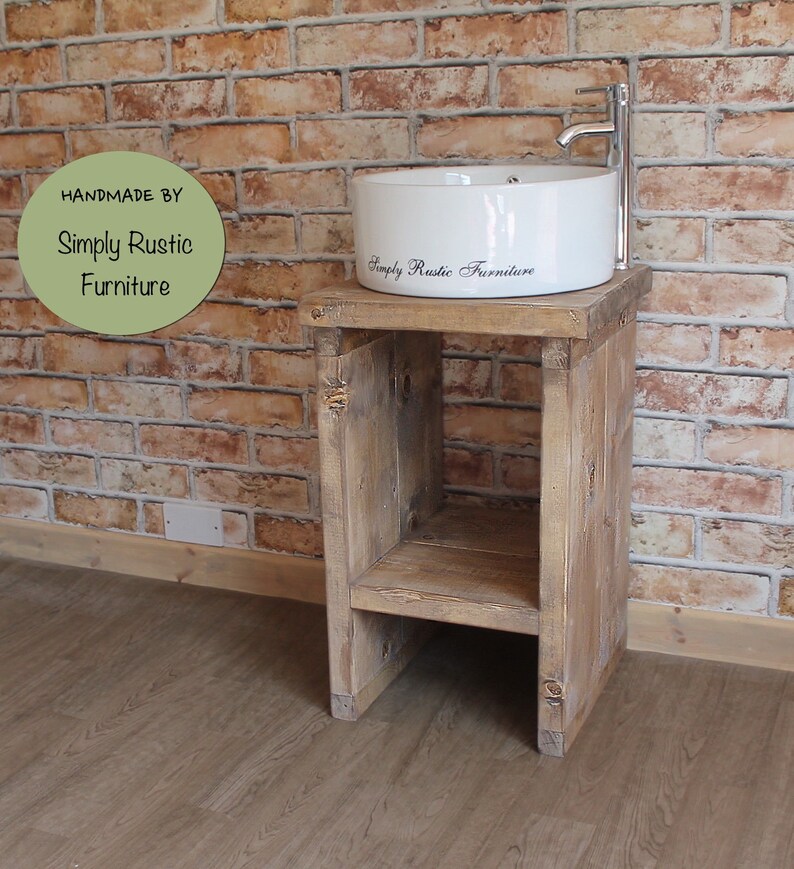 Handcrafted Rustic Bathroom Sink Unit Wash Stand Basin Unit Etsy UK