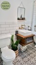 Rustic washstand sink unit hand crafted rustic bathroom vanity unit Wooden vanity Industrial with brackets shelving shelf 