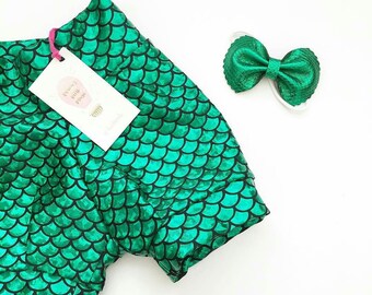 Mermaid- Birthday Shorts, Mermaid Party, Toddler Mermaid Outfit, Mermaid Party, Handmade, Girls Mermaid Shorts