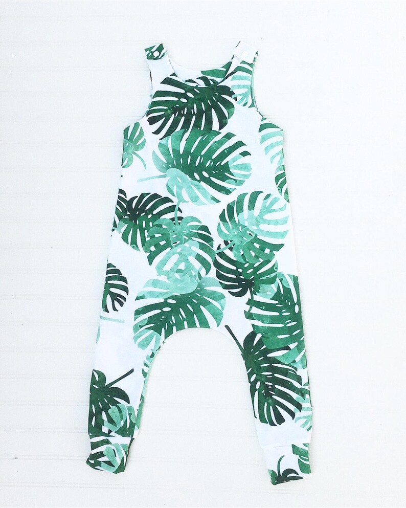 tropical romper baby