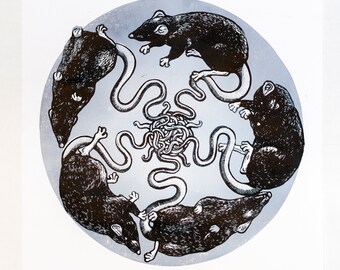 Rattenkoning Rat memorial art - Etsy Nederland