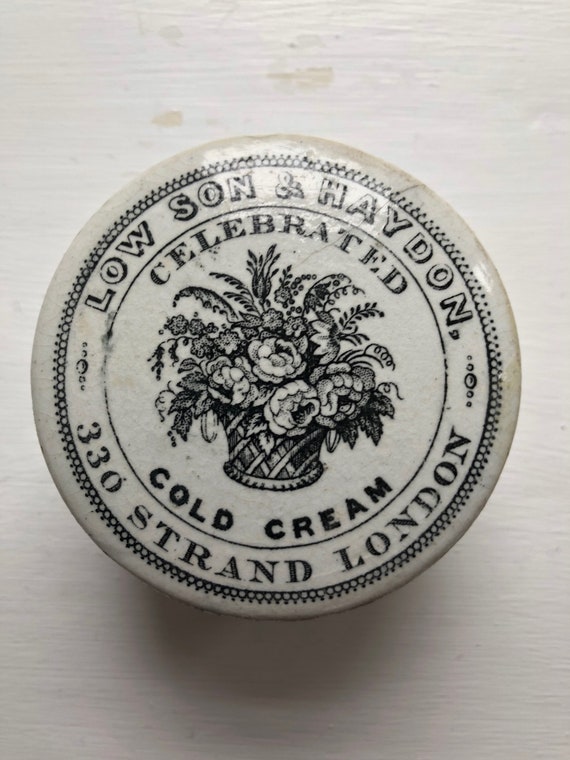 Rare Antique Low Son & Haydon Cold Cream Ironstone Advertising 