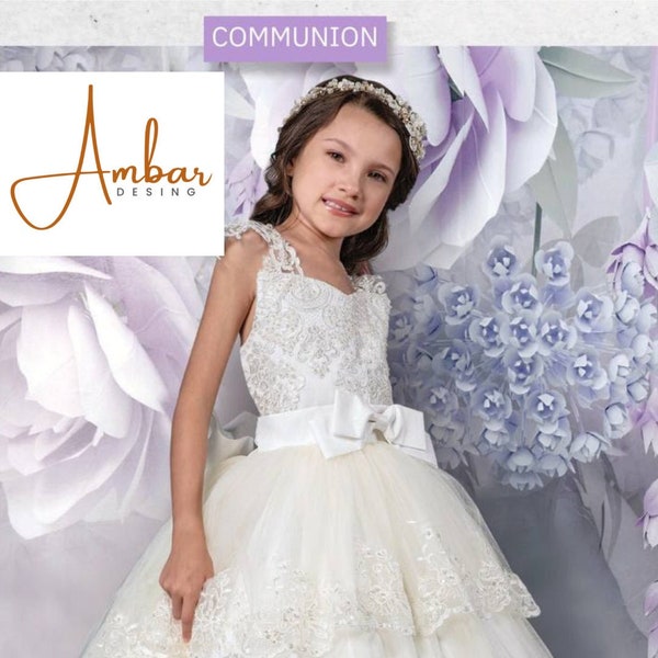 First Communion Dress, christening dress, Vestido de Primera Comunion