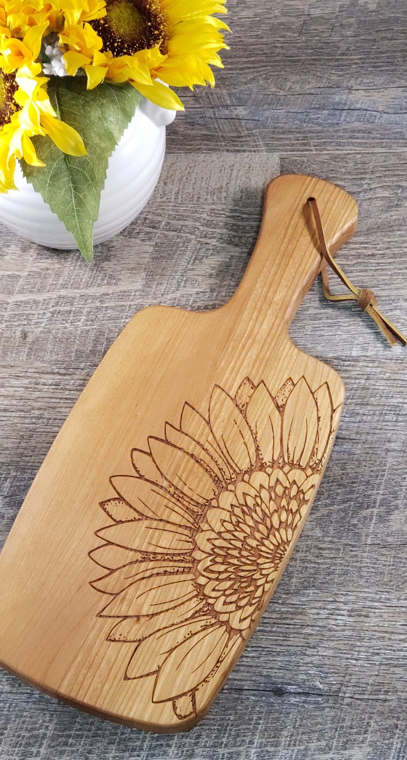 Sunflower Engraved Cutting Board Engraved Cutting Board image 0