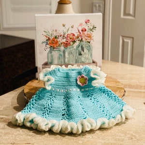 Baby Lacey Ruffled Dress Crochet Pattern PDF Digital Download