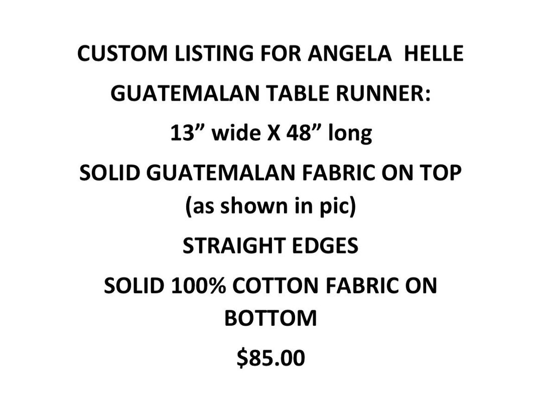 Guatemalan Fabric Table Runner Etsy