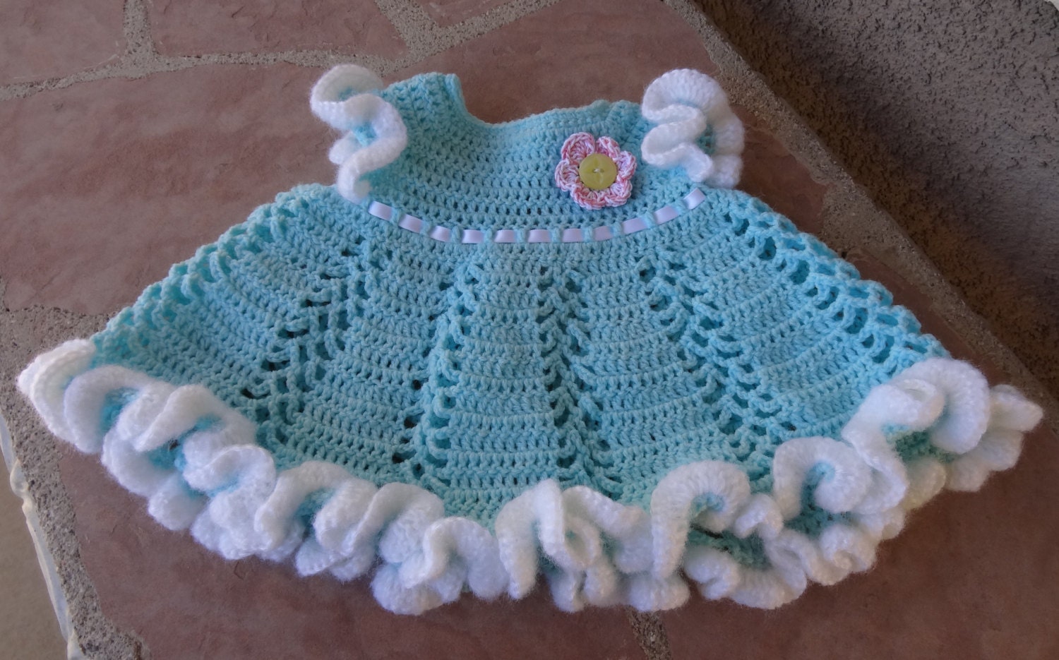 Baby Lacey Ruffled Dress Crochet Pattern PDF Digital Download - Etsy