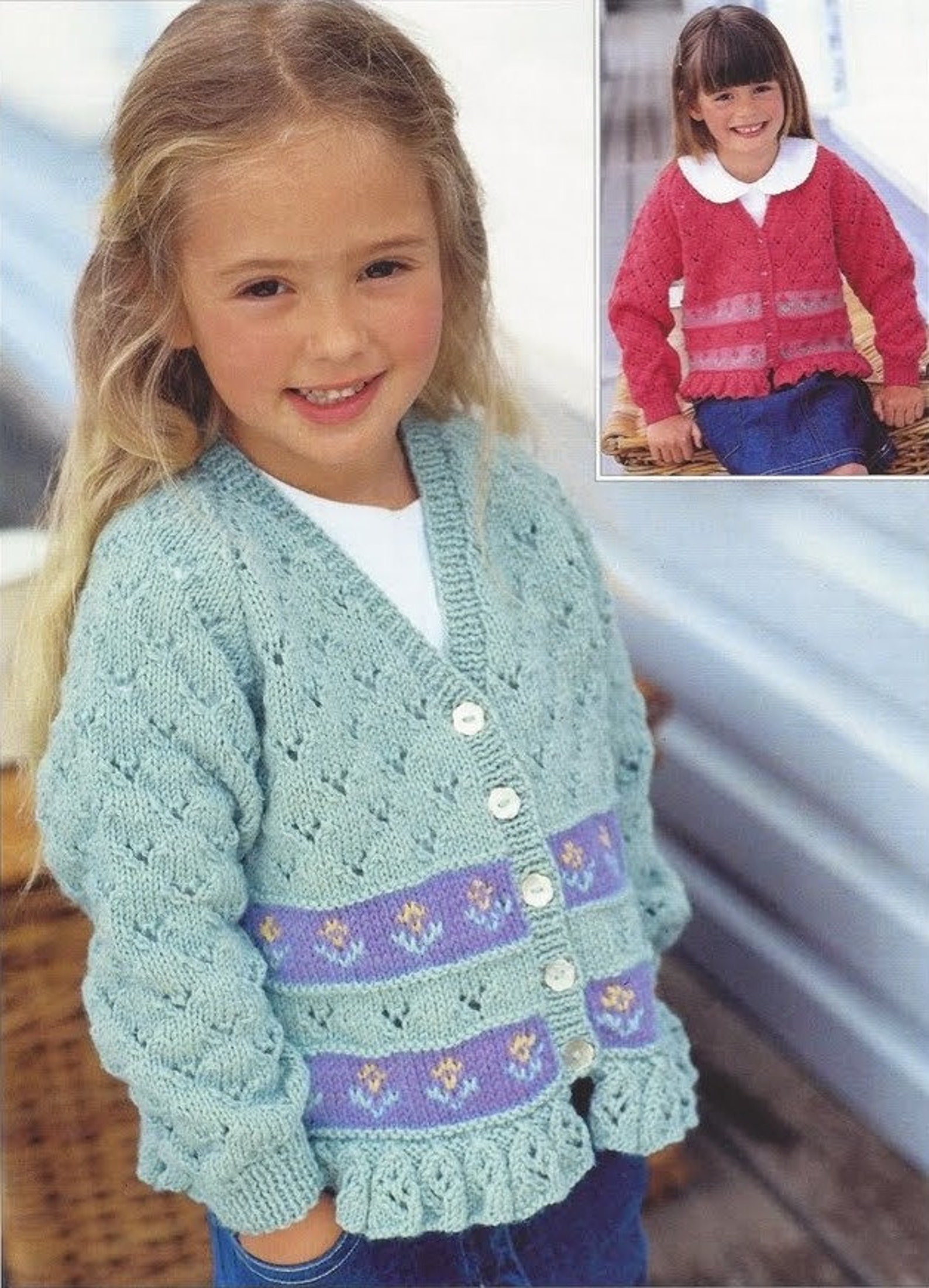 Knitted Cardigan for Girl Pattern Automatic PDF Download - Etsy