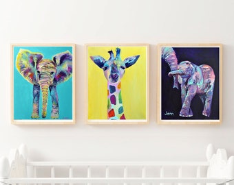 SALE-Baby elephant and giraffe set- buy two get ONE FREE