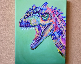 Allosaurus CANVAS Print 11 x 14 inches