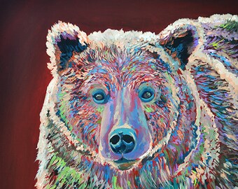 Grizzly, grizzly bear, bear, zoo, zoo animal, yosemite, yellowstone, jackson hole, park city, ski resort, forest animal, animal art, oso