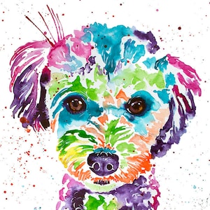 Poodle Watercolor, Dog Art, Fine Art, Watercolor Painting, Baby Art, Nursery, Pet Portrait, Print Art, Wall Decoration
