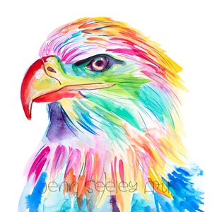 Eagle Watercolor Art Print