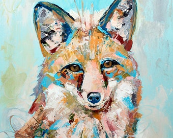 Watercolor Tee Women/'s Image by Shutterstock Amazing Red Fox