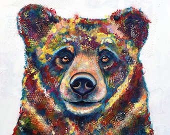 acrylic bear painting