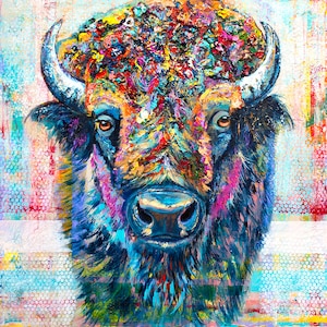 colorful bison