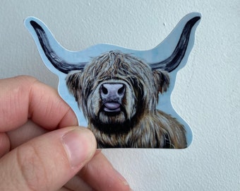 Highland Cow sticker, 2 inch die-cut sticker