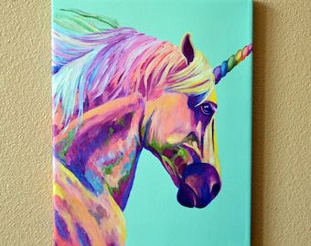 Unicorn CANVAS Print 11 x 14 inches